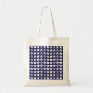 Patriotische Navy Blue Stars Tragetasche