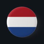 Patriotische niederländische Flagge Button<br><div class="desc">Patriotische Flagge der Niederlande.</div>