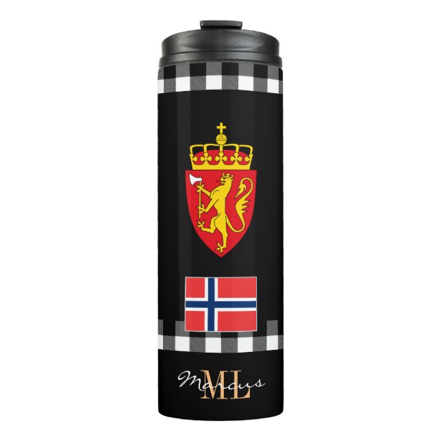 Patriotische Norwegische Reise Mug, norwegische Fl Thermosbecher (Vorderseite)