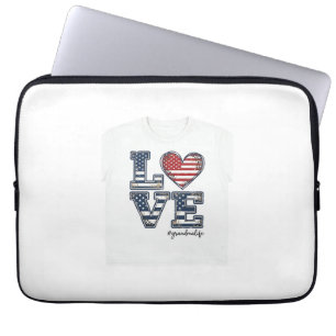 Patriotische Oma Leben Liebe Vintage-Shirt-Design_ Laptopschutzhülle