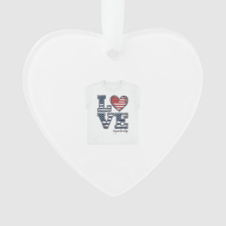 Patriotische Oma Leben Liebe Vintage-Shirt-Design_ Ornament