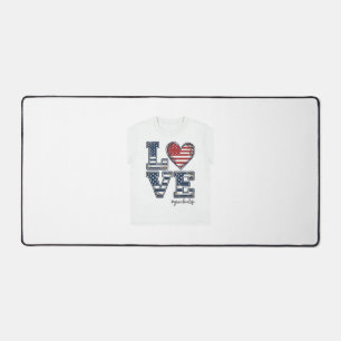 Patriotische Oma Leben Liebe Vintage-Shirt-Design_ Schreibtischunterlage