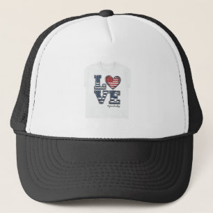 Patriotische Oma Leben Liebe Vintage-Shirt-Design_ Truckerkappe