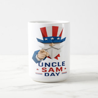 Patriotische Onkel-Sam-Papierkunst - USA Onkel Sam Kaffeetasse
