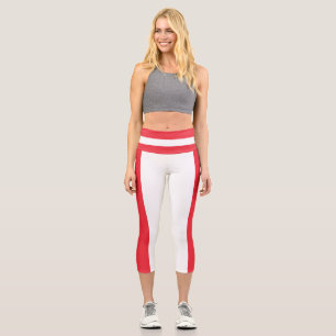 Patriotische österreichische Flagge Capri Leggings