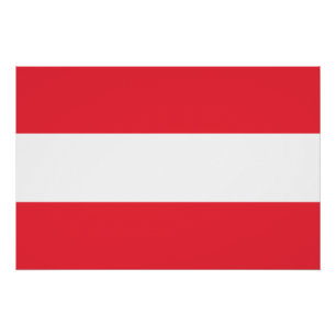 Patriotische österreichische Flagge Poster