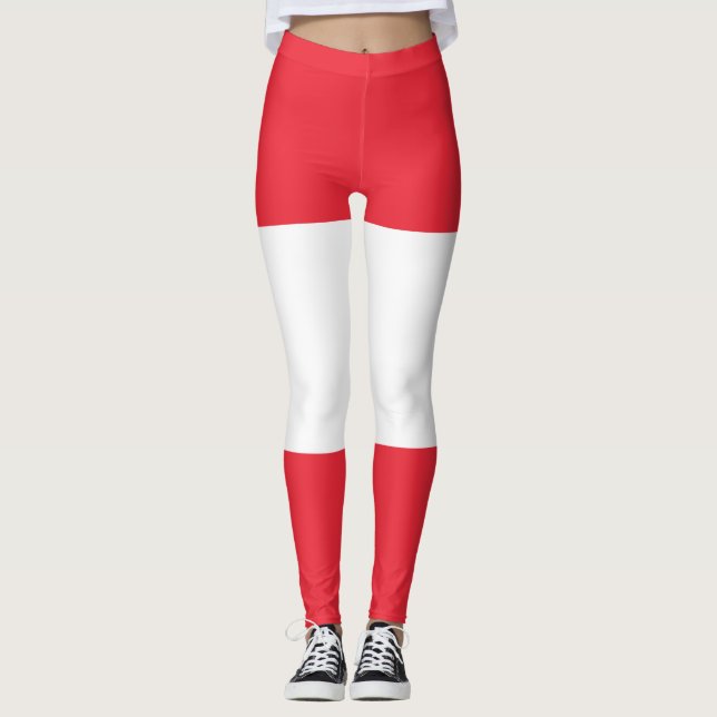 Patriotische österreichische Flaggen-Leggings Leggings (Vorderseite)