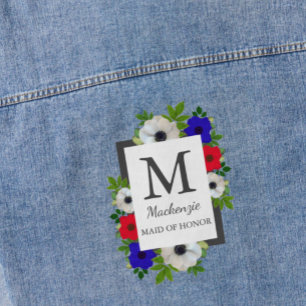 Patriotische Panda-Anemone-Hochzeit Jeansjacke