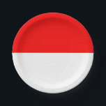 Patriotische Papierplatte mit Flagge Indonesiens Pappteller<br><div class="desc">Fügen Sie Ihren Feierlichkeiten einen festlichen und patriotischen Flair mit diesen Tellern, die die Flagge Indonesiens tragen! Diese Teller sind perfekt für jeden Anlass und zeigen das lebendige Rot-Weiß-Design der indonesischen Fahne, was sie zu einer idealen Wahl für Veranstaltungen, Party und Ansammlungen mit indonesischem Thema oder kultureller Bedeutung macht. Egal...</div>