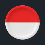 Patriotische Papierplatte mit Flagge Indonesiens Pappteller<br><div class="desc">Fügen Sie Ihren Feierlichkeiten einen festlichen und patriotischen Flair mit diesen Tellern, die die Flagge Indonesiens tragen! Diese Teller sind perfekt für jeden Anlass und zeigen das lebendige Rot-Weiß-Design der indonesischen Fahne, was sie zu einer idealen Wahl für Veranstaltungen, Party und Ansammlungen mit indonesischem Thema oder kultureller Bedeutung macht. Egal...</div>
