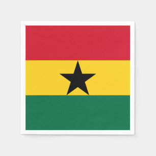 Patriotische Papierservietten mit der Flagge Ghana