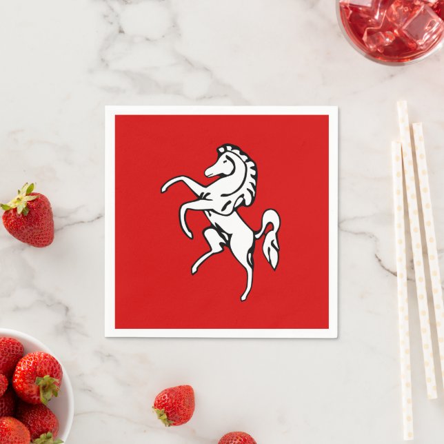 Patriotische Papierservietten mit der Flagge von K (Beispiel)