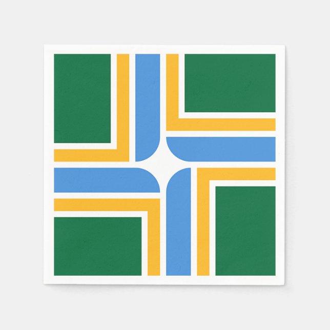 Patriotische Papierservietten mit der Flagge von P (Vorderseite)