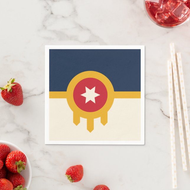 Patriotische Papierservietten mit der Flagge von T (Beispiel)