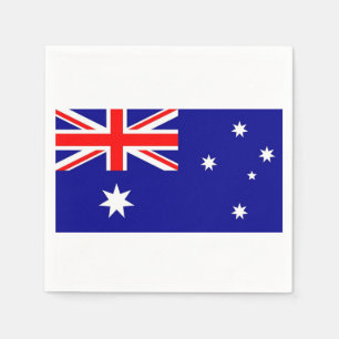 Patriotische Papierservietten mit Flagge Australie