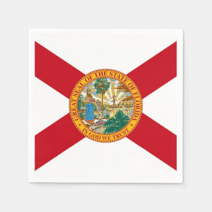 Patriotische Papierservietten mit Florida-Flagge