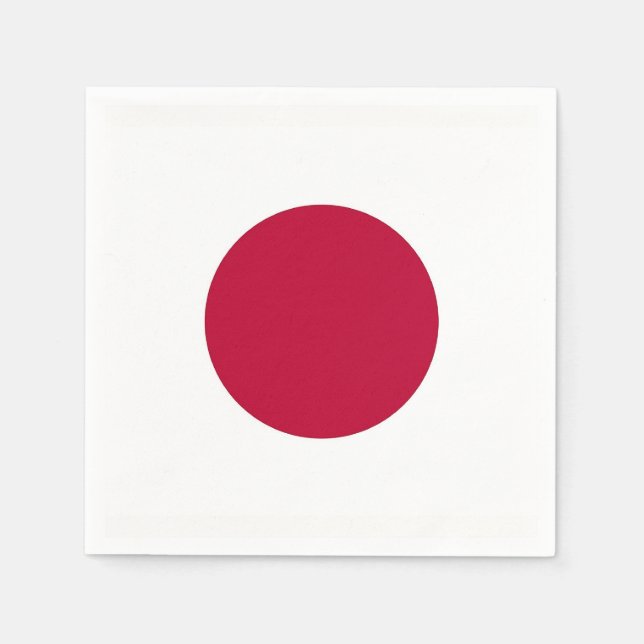 Patriotische Papierservietten mit japanischer Flag (Vorderseite)