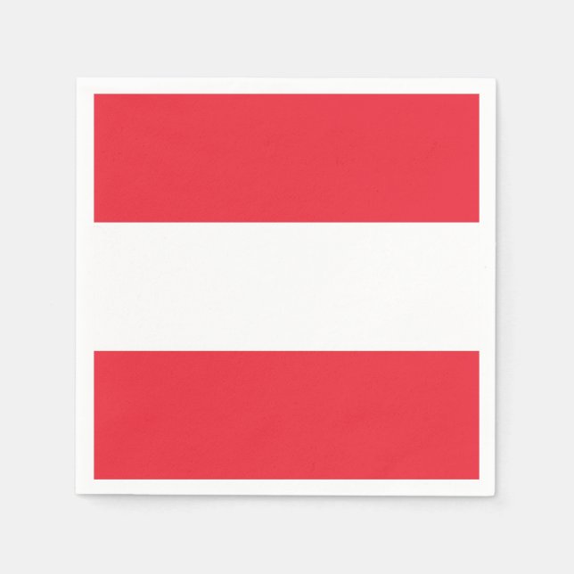 Patriotische Papierservietten mit österreichischer (Vorderseite)