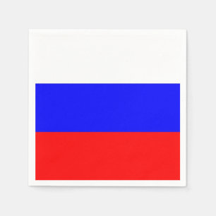 Patriotische Papierservietten mit russischer Flagg