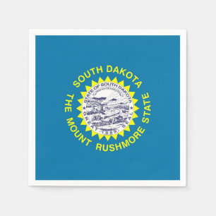 Patriotische Papierservietten mit South-Dakota-Fla