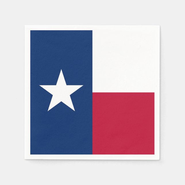 Patriotische Papierservietten mit Texas-Flagge (Vorderseite)