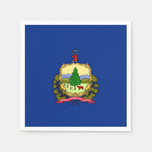 Patriotische Papierservietten mit Vermont-Flagge