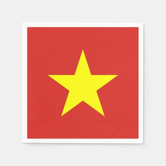 Patriotische Papierservietten mit Vietnam-Flagge (Vorderseite)