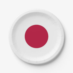 Patriotische Papiertafel mit japanischer Flagge Pappteller
