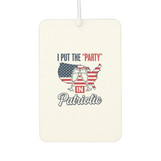 Patriotische Partei Zitat USA-Flagge Champagner Ve Autolufterfrischer