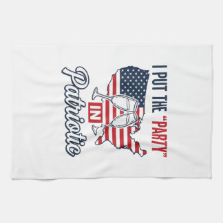 Patriotische Partei Zitat USA-Flagge Champagner Ve Geschirrtuch