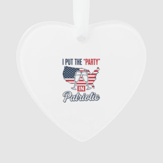 Patriotische Partei Zitat USA-Flagge Champagner Ve Ornament