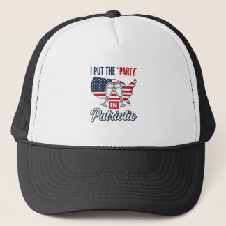 Patriotische Partei Zitat USA-Flagge Champagner Ve Truckerkappe