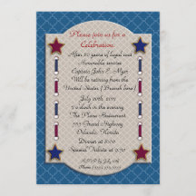 Patriotische Party Einladung für das Ruhestand