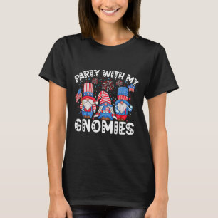 Patriotische Party mit Gnomies USA Unabhängigkeits T-Shirt