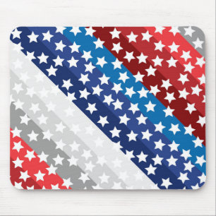 PATRIOTISCHE PATTERIEN AUS ROTEM WEISSEN, BLAUEN, MOUSEPAD