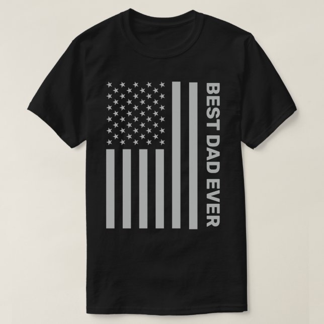 Patriotische Personalisierte Vatertagsflagge T-Shirt (Design vorne)
