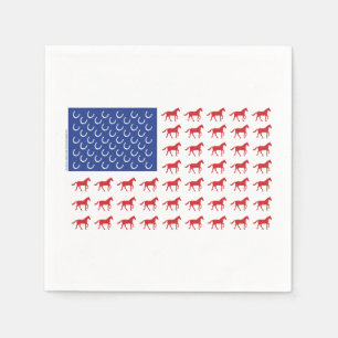 Patriotische Pferde Serviette