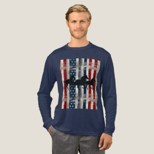 Patriotische Pferde Tri-Blend Shirt