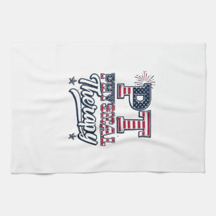 Patriotische Physiotherapie Vintage-PT-Shirt-Desig Geschirrtuch