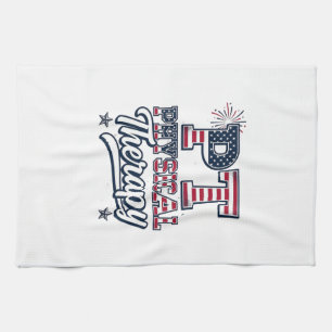 Patriotische Physiotherapie Vintage PT-Shirt-Desig Geschirrtuch
