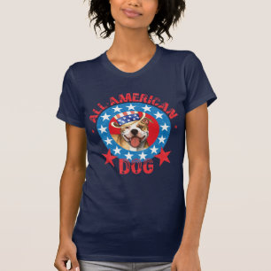 Patriotische Pitbull Terrier T-Shirt