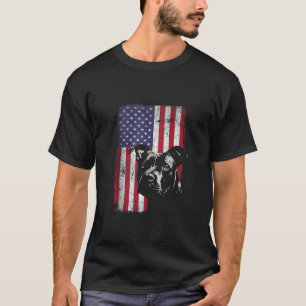 Patriotische Pitbulle amstaff American Flag Hund M T-Shirt
