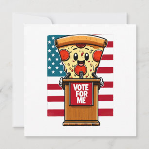 patriotische Pizza wähle mich Einladung