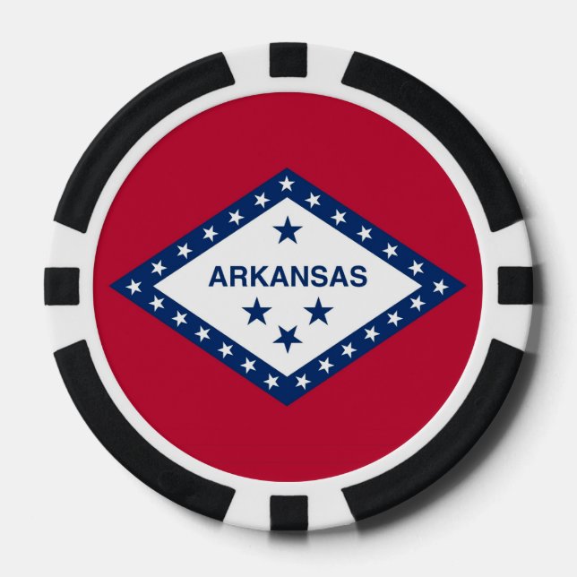 Patriotische Poker-Chips mit der Flagge von Arkans Pokerchips (Vorderseite)