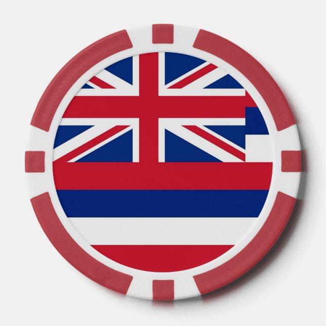 Patriotische Poker-Chips mit Fahne Hawaii Pokerchips (Vorderseite)