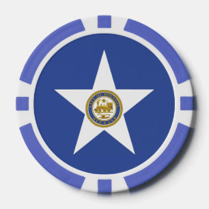 Patriotische Poker-Chips mit Flag Houston Pokerchips