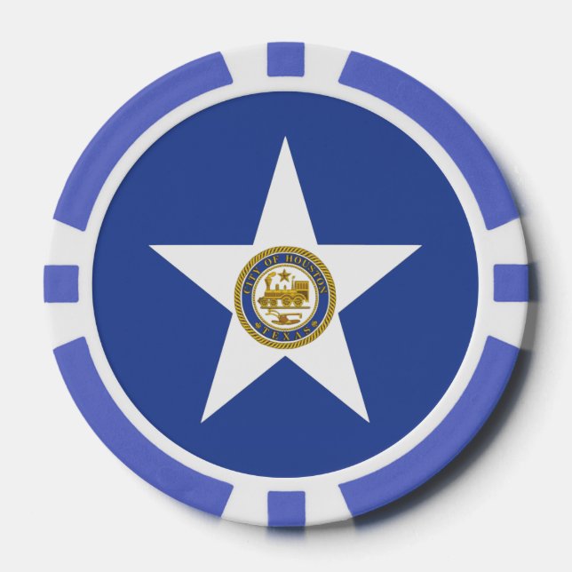 Patriotische Poker-Chips mit Flag Houston Pokerchips (Vorderseite)