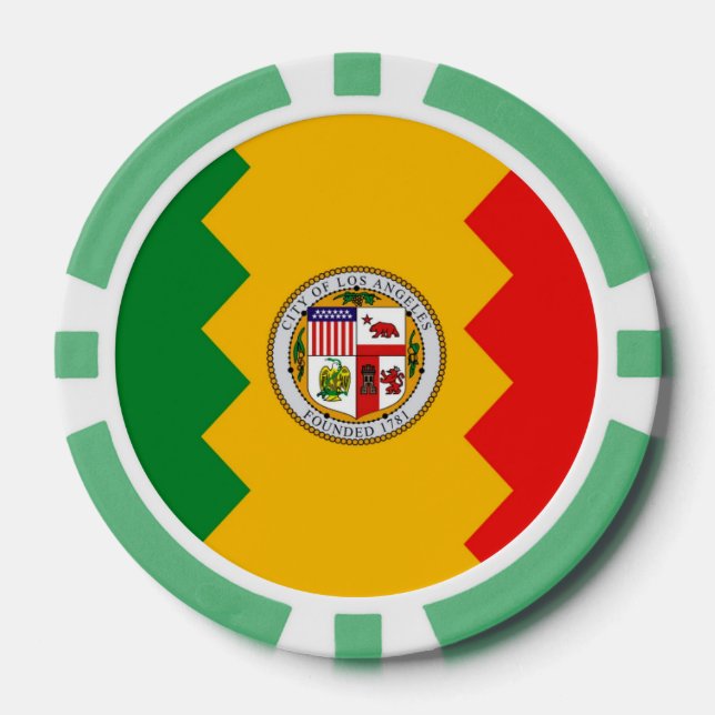 Patriotische Poker-Chips mit Flag Los Angeles Pokerchips (Vorderseite)
