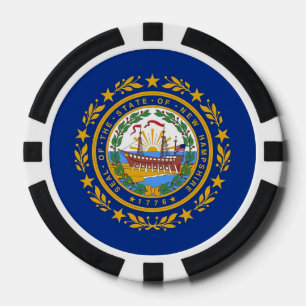 Patriotische Poker-Chips mit Flag New Hampshire Pokerchips