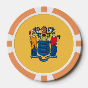 Patriotische Poker-Chips mit Flag New Jersey Pokerchips